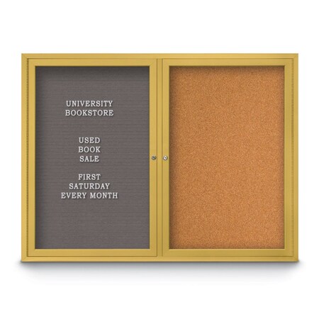 United Visual Products Corkboard, Synthetic Forbo/ Black, 48"x36" UV431H-BLACK-FORBO